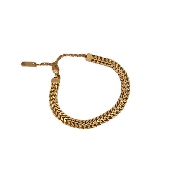 Gold Color Long Twisted Braided Chain Bracelet - Picture 5 of 5